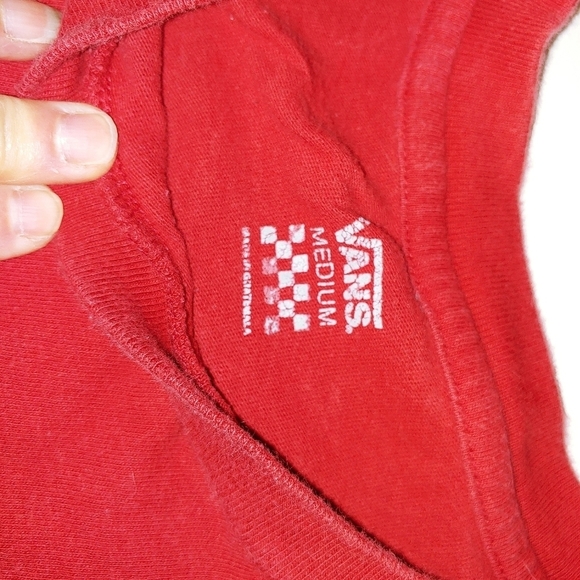 Vans Red Long Sleeve Shirt M - Picture 2 of 3